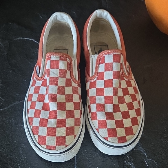 Vans Kids Red and White Checkered Slip-On Sneakers - Picture 1 of 7